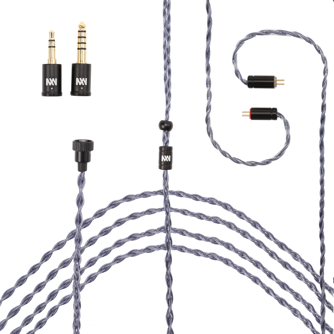 Melody Wings Neptune iems cable with 3.5mm and 4.4mm plugs whitebox
