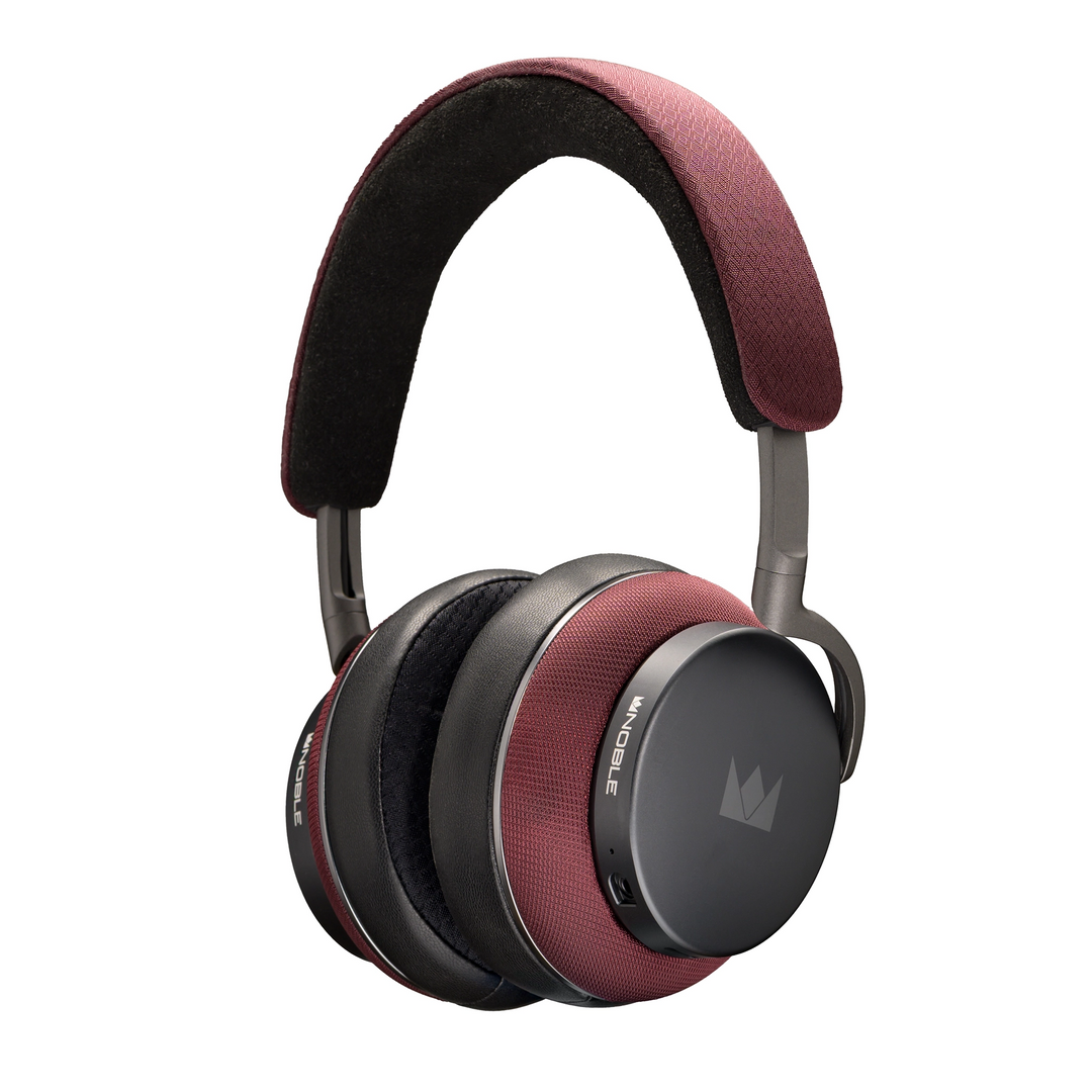 Noble Audio Fokus Apollo Pro Burgundy front right 3 quarter whitebox
