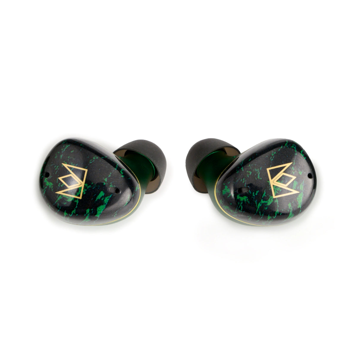 Noble FoKus Rex5 earphones front closeup eye level whitebox