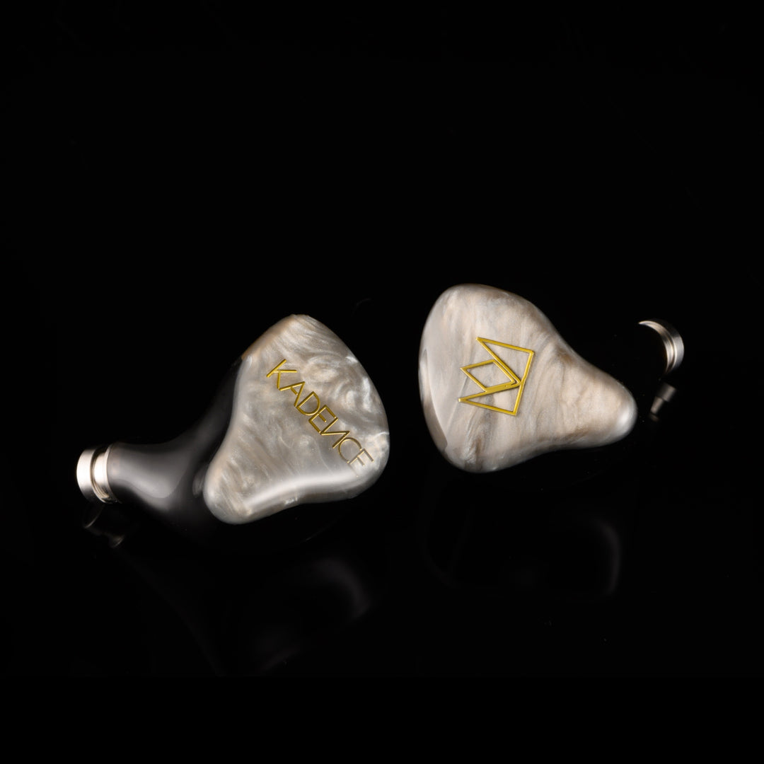 Noble Audio Kadence earphones front over black background