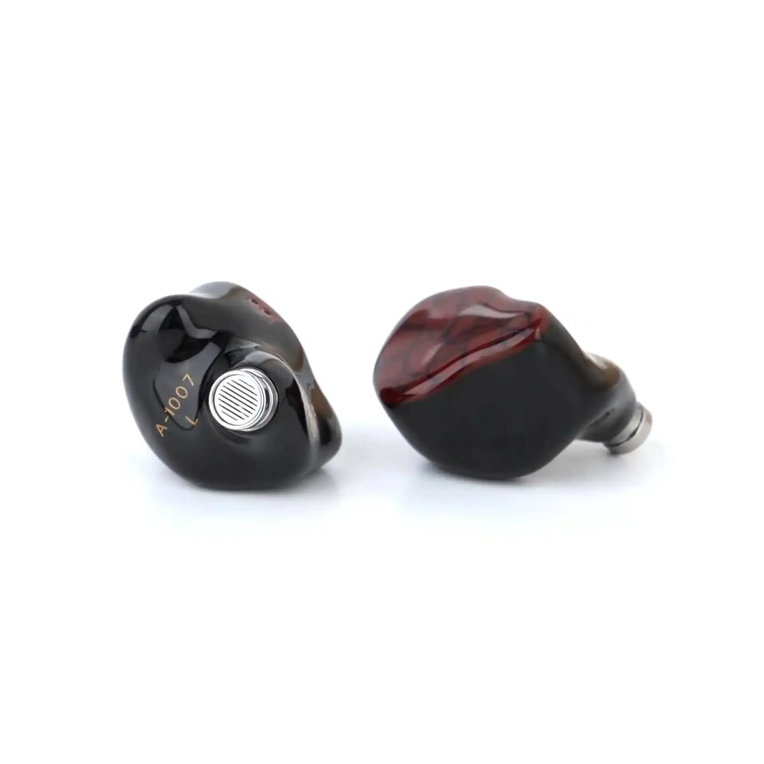 Punch Audio Martilo IEMs rear and side view whitebox