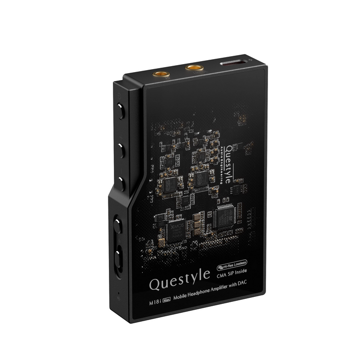 Questyle M18i MAX front left 3 quarter whitebox