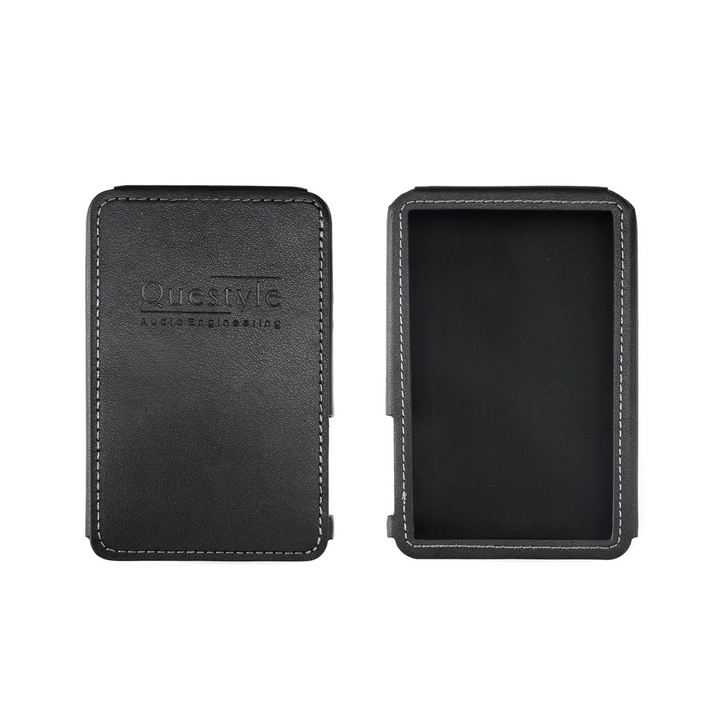 Questyle Sigma DAC/amp MagSafe leather case front and back whitebox
