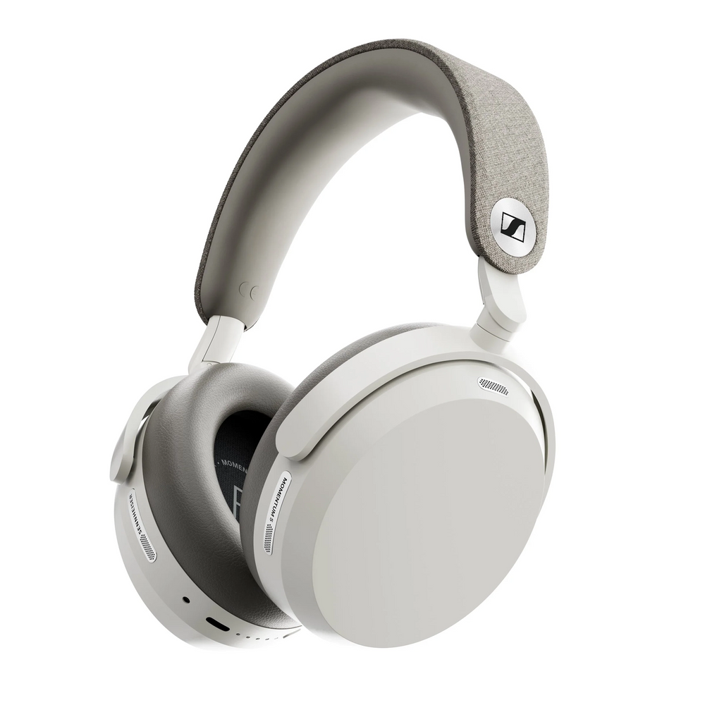 Sennheiser Momentum 5 white front right 3 quarter whitebox