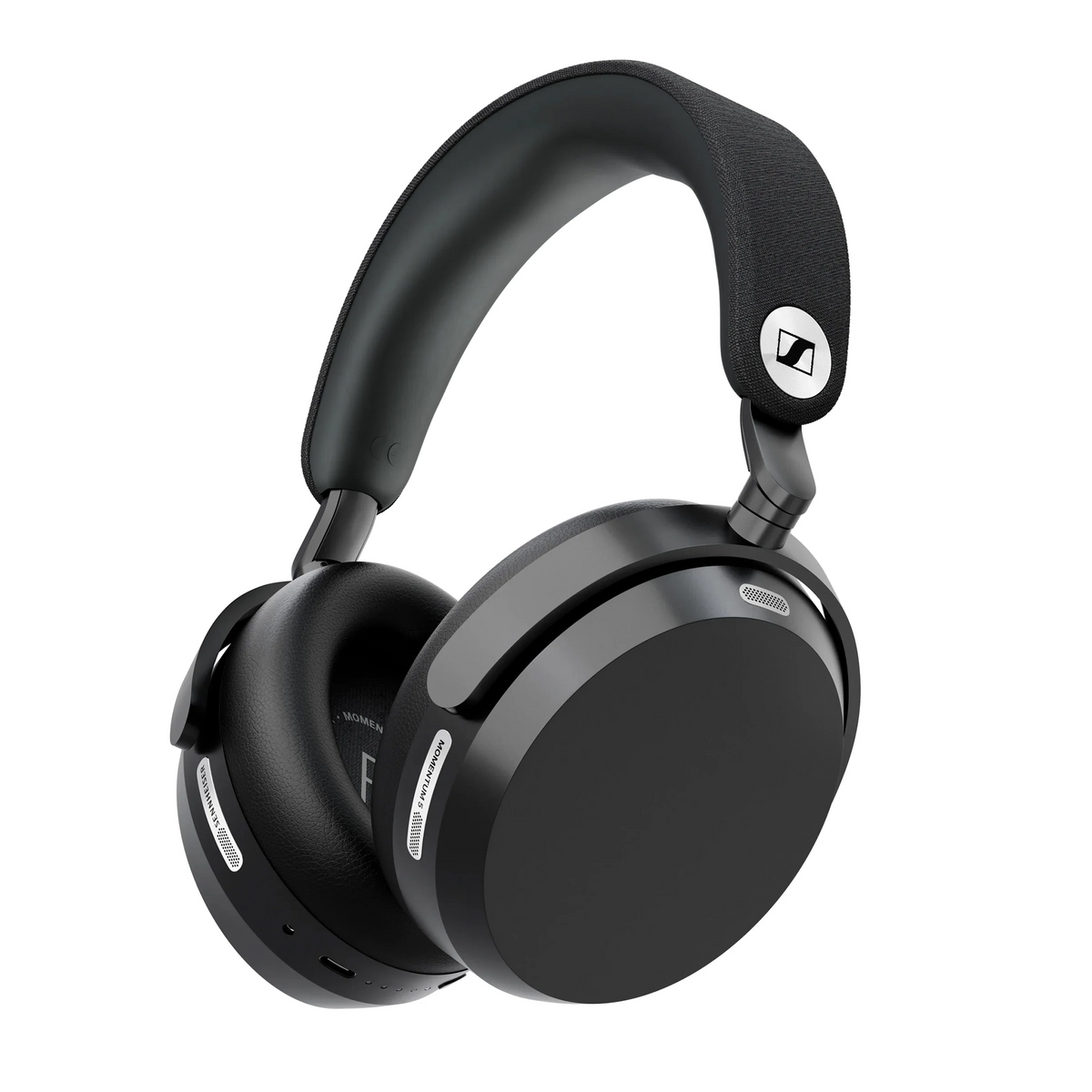 Sennheiser Momentum 5 black front right 3 quarter whitebox