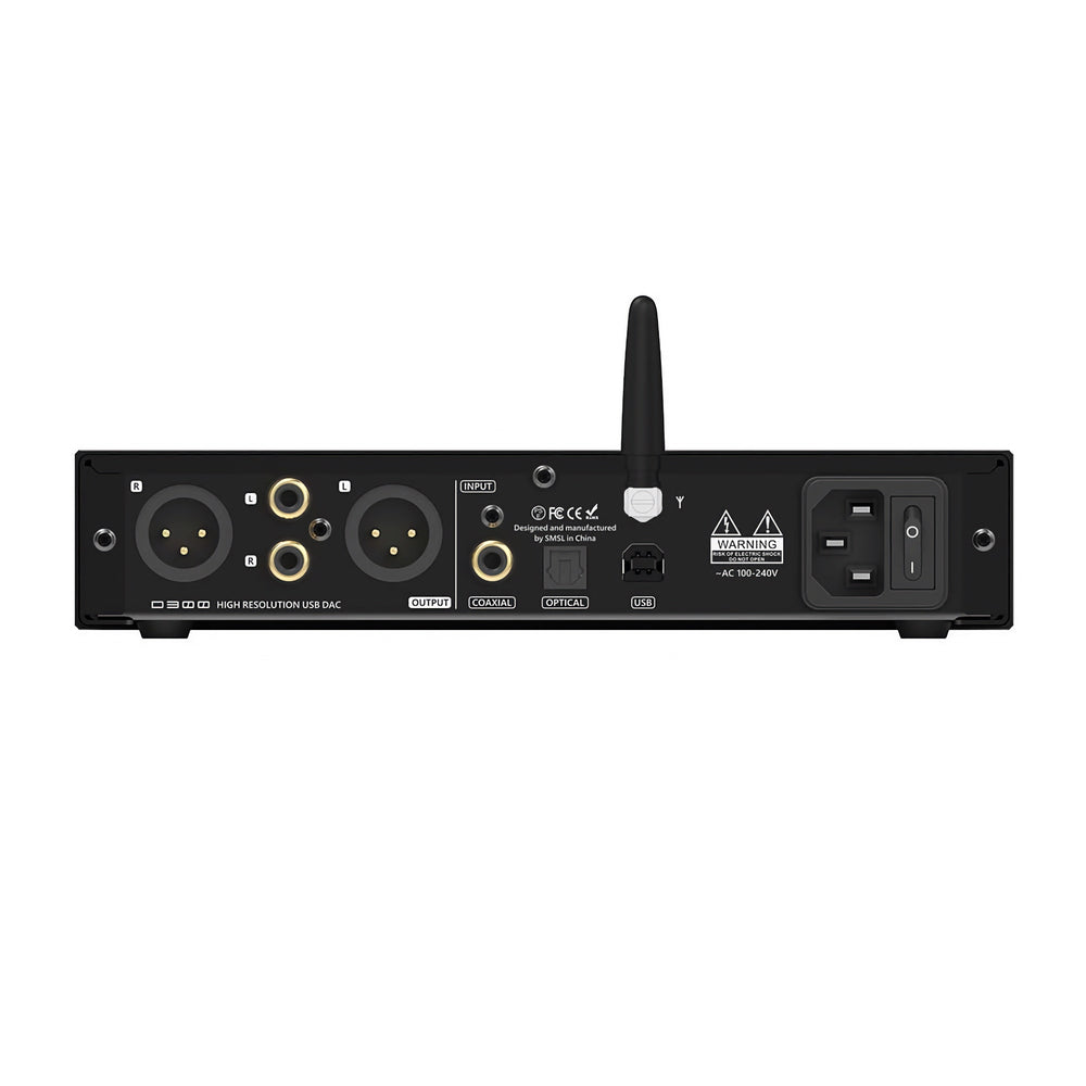 SMSL D300 black rear over white background