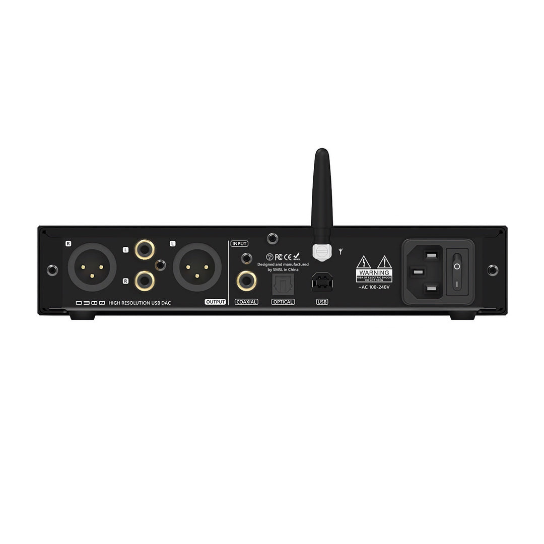 SMSL D300 black rear over white background
