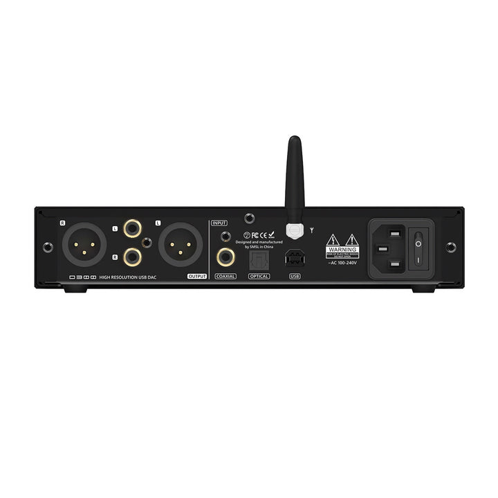 SMSL D300 black rear over white background