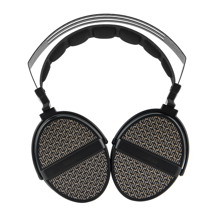 Thieaudio Cypher headphone cups rotated back Birds Eye view whitebox