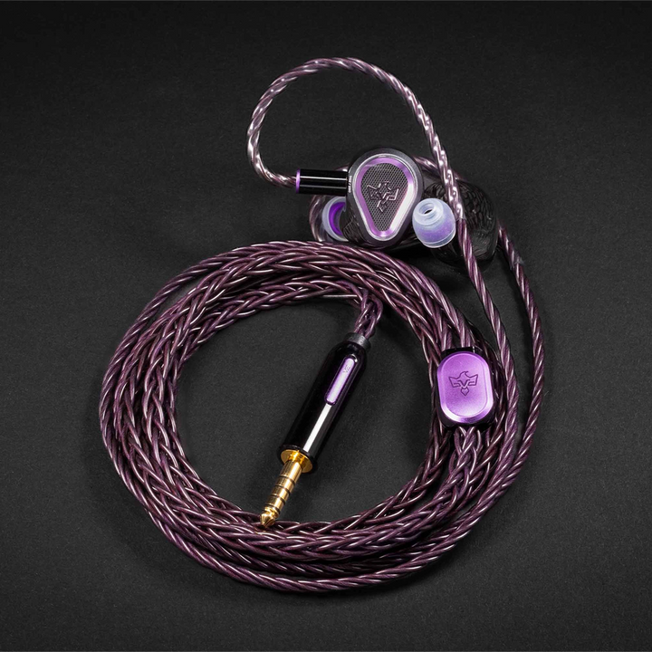 Vision Ears Phonix Final Edition iems attached to coiled custom cable