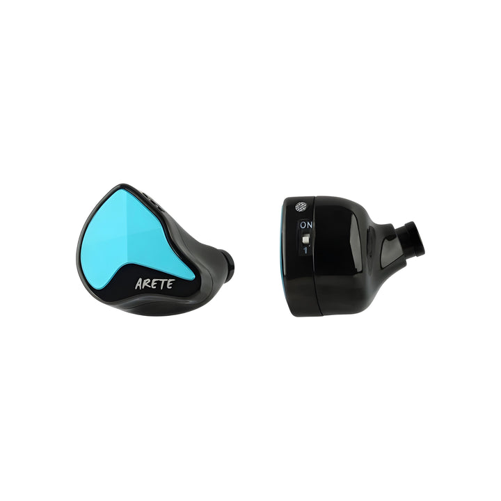 ZiiGaat Arete II IEMS blue front and side view whitebox