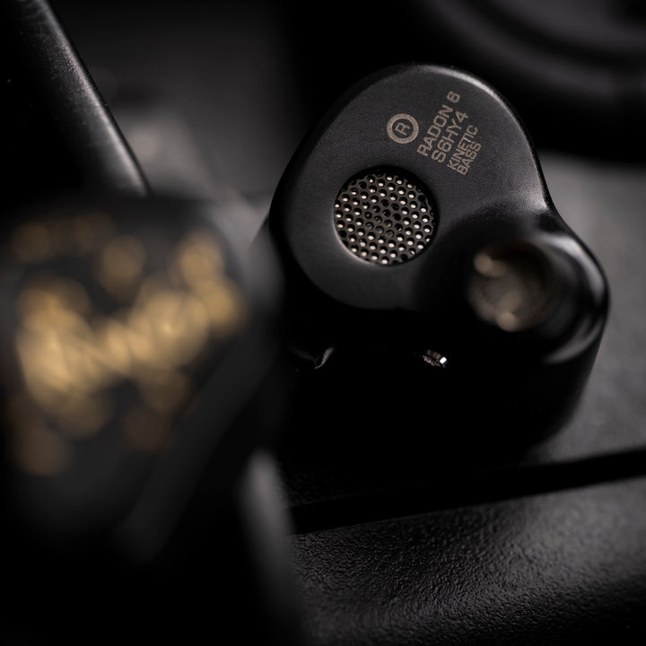 FiR Audio Radon 6 right earphone rear highlighting vent