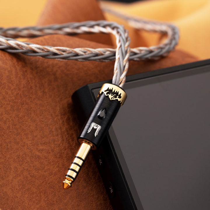 Kinera Orlog eight core cable highlighting Pentaconn connector