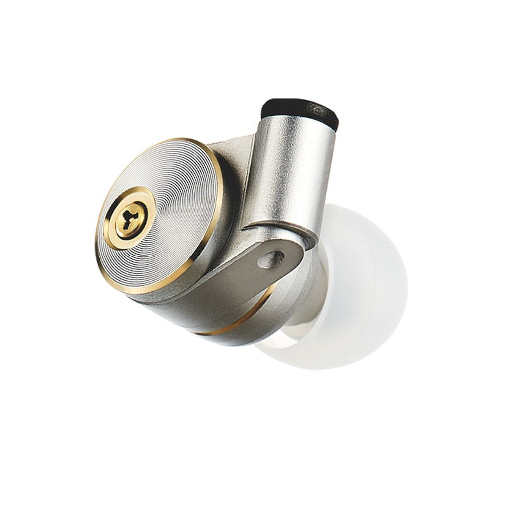 Ucotech RE-2 single earphone over white background